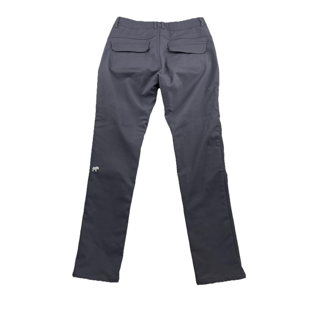 Ketchi Pants Womens 8 Gray w/Black Fleece Lining Flat Front Straight Leg 42-19